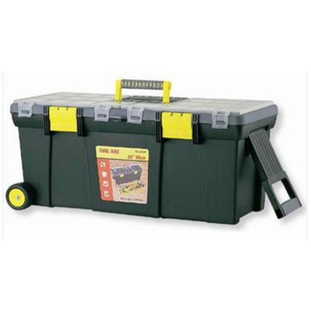 Picture of MJ-2035 26&#039;&#039; 66CM PLASTIC TOOL BOX ORGANISER LID & TRAY WITH WHEELS