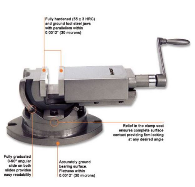 Picture of GROZ AMV/SP-100 4&#039;&#039; 100MM ANGULAR MACHINE VISE SUPER PRECISION