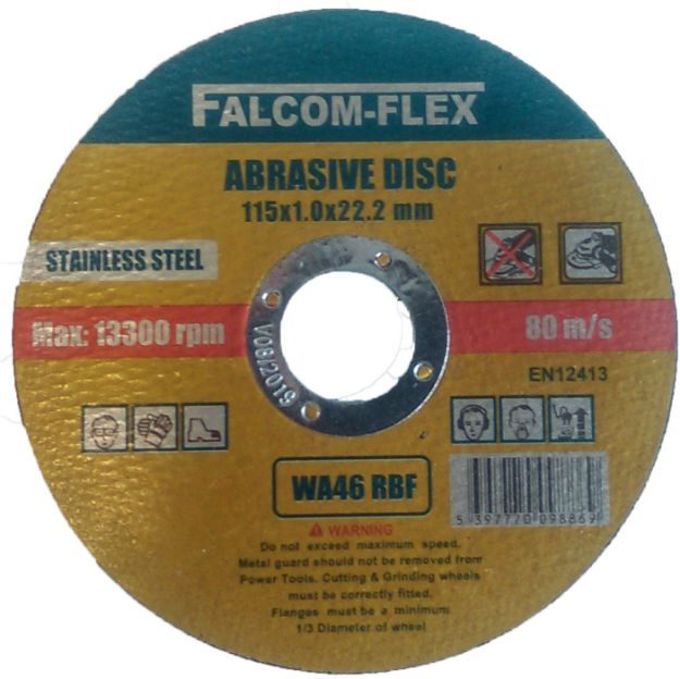 Picture of Falcomflex 4.5&#039;&#039;/ 115x1.0mm STAINLESS STEEL CUTTING DISCS