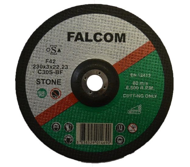 Picture of FALCOM 230x3.2x22MM 9&#039;&#039; DPC STONE CUTTING DISCS