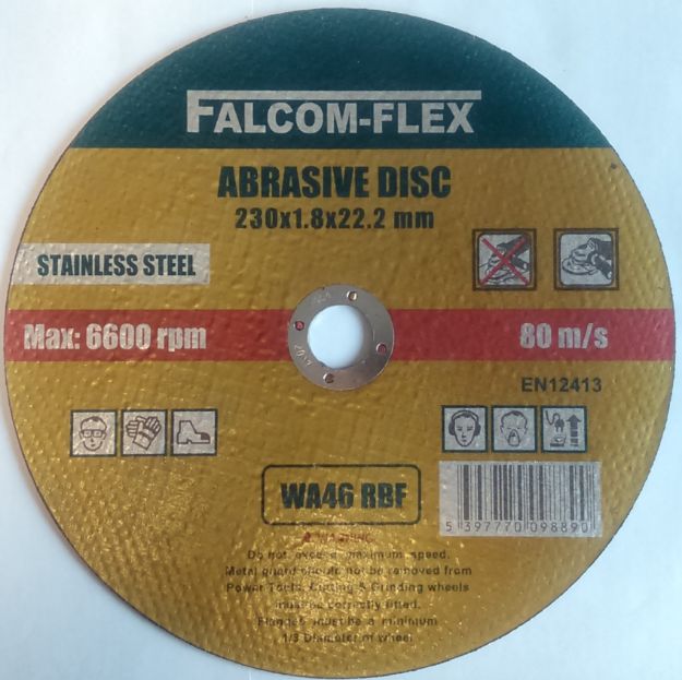 Picture of Falcomflex 9&#039;&#039;/ 230x1.8mm STAINLESS STEEL CUTTING DISCS