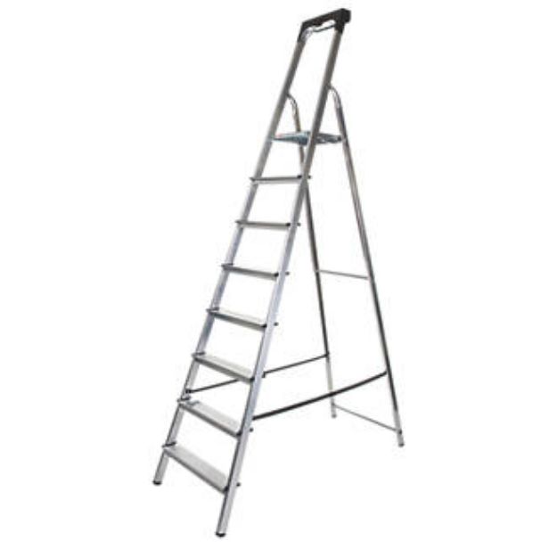 Picture of DOMESTIC ALUMINIUM 8 STEP LADDER