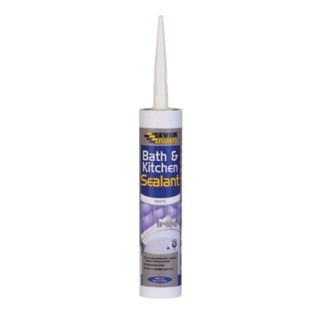 Picture of EVERBUILD 310ML TUBE WHITE BATH & KITCHEN SEALEANT