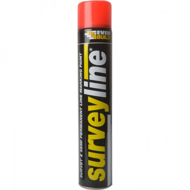 Picture of EVERBUILD 750ML RED SPRAY PAINT EVERLINE TEMPORARY