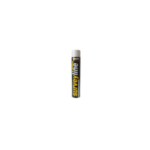 Picture of EVERBUILD 750ML WHITE SPRAY PAINT EVERLINE TEMPORARY