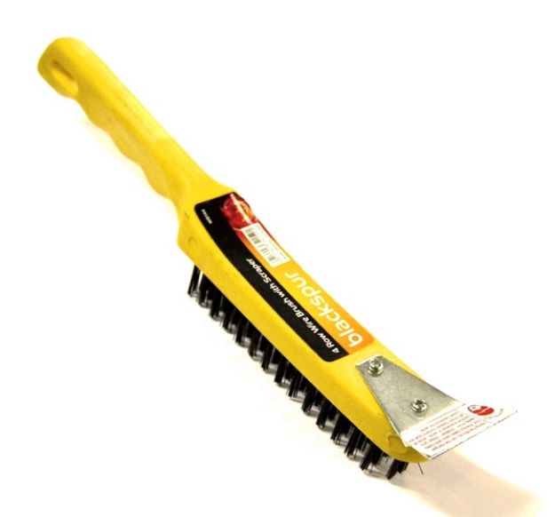 Picture of BLACKSPUR 4 ROW WIRE HAND BRUSH C/W SCRAPER