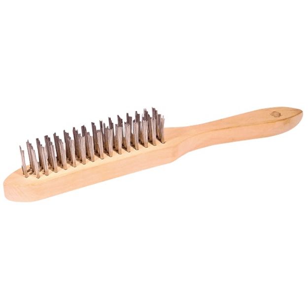 Picture of 4 ROW STAINLESS STEEL WIRE HAND BRUSH (1092)