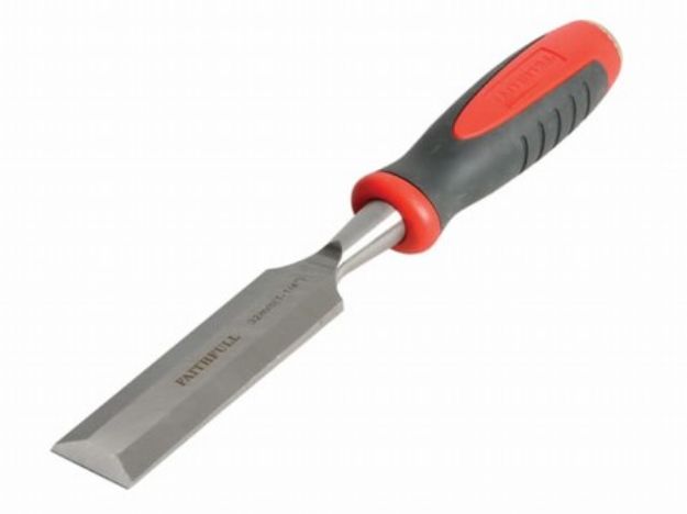 Picture of FAITHFULL RED SOFT GRIP B/E CHISEL 10MM 3/8IN
