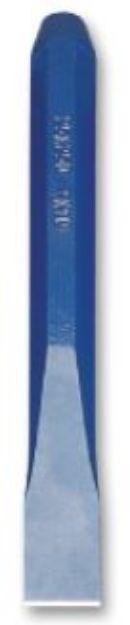 Picture of GROZ Cold Chisel - (Octagonal) Length 10" (250mm) blade width 3/4" (19mm stock 5/8" (16mm) - Oxford blue