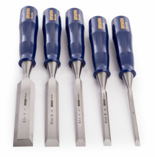 Picture of Irwin Marples TM444S5 Blue Chip Bevel Edge Chisel Set 5pc