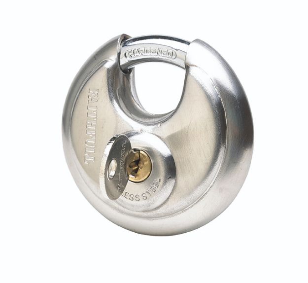 Picture of FAITHFULL FAIPLSS70DIS DISCUS PADLOCK 70MM STAINLESS STEEL PADLOCK