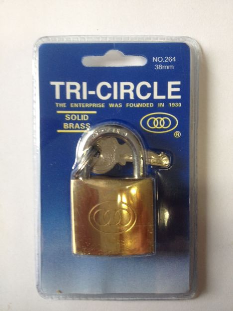 Picture of TRICIRCLE NO.264 38mm BRASS PADLOCK