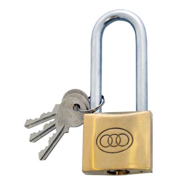 Picture of TRICIRCLE NO.264L 38mm LONG REACH BRASS PADLOCK