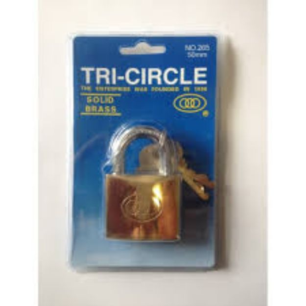 Picture of TRICIRCLE NO.265 50mm BRASS PADLOCK
