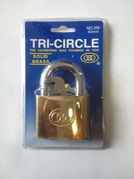 Picture of TRICIRCLE NO.266 63MM BRASS PADLOCK