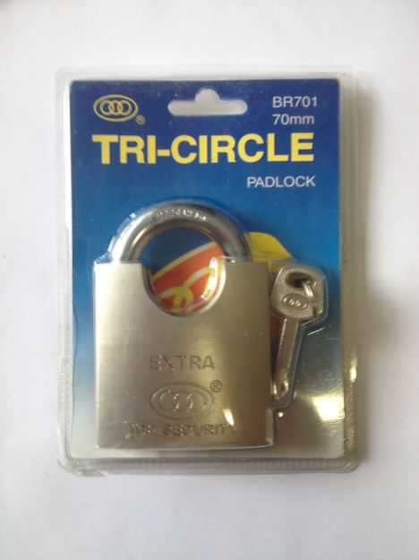 Picture of TRICIRCLE NO.BR701 70mm PADLOCK BRASS CYLINDER