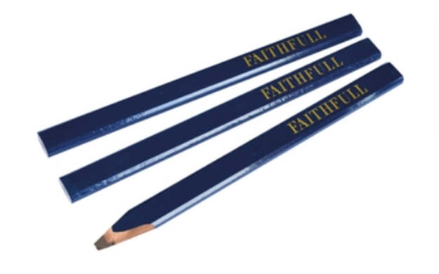 Picture of FAITHFULL CARPENTERS PENCILS (3) BLUE - SOFT