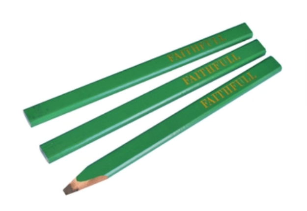 Picture of FAITHFULL CARPENTERS PENCILS (3) GREEN - HARD