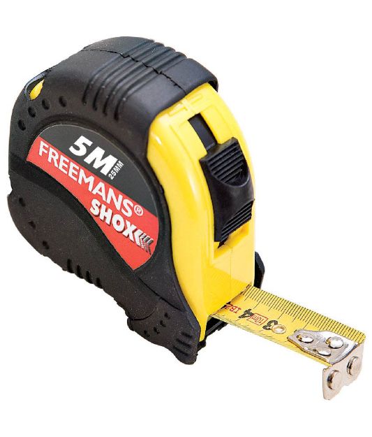 Picture of FREEMANS 5Mtr 16&#039; x 3/4&#039;&#039; MAGNETIC &#039;SHOX&#039; MEASURING TAPE