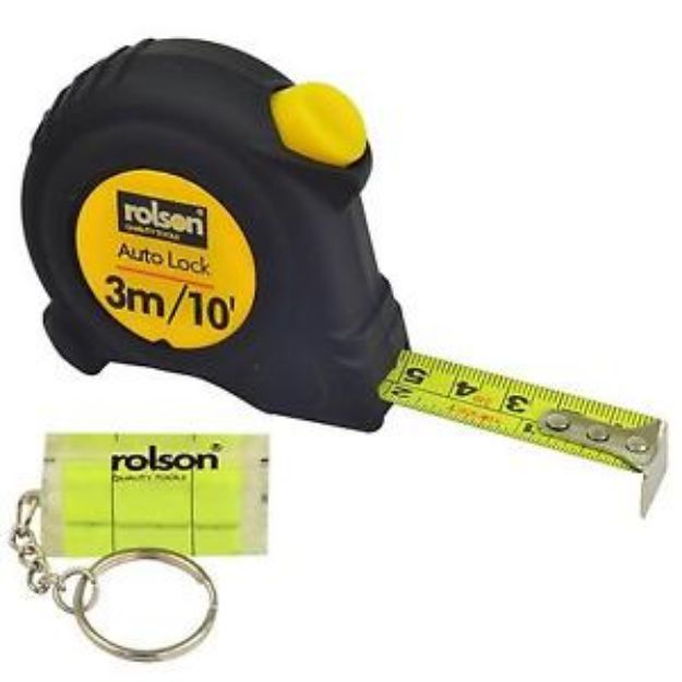 Picture of ROLSON 50563 3Mtr 10ft MEASURING TAPE W/ MINI LEVEL