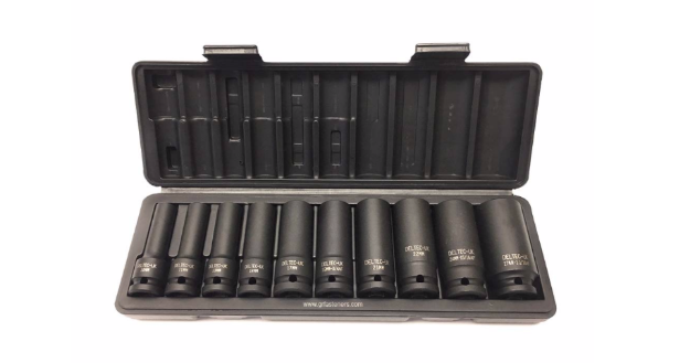 Picture of DELTEC SET B4 1/2 DRIVE10PC DEEP IMPACT SOCKET SET 10 11 13 14 17 19 21 22 24 27MM