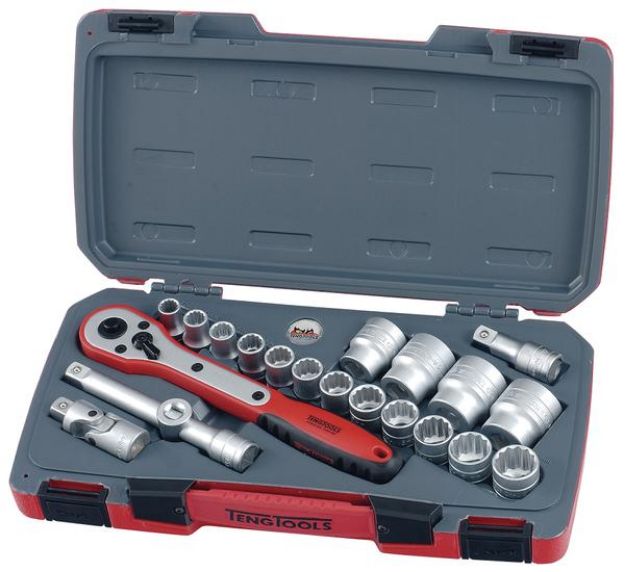 Picture of TENGTOOL T1221 21pc 1/2&#039;&#039; SOCKET SET