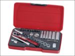 Picture of TENGTOOL T1436 36pc 1/4&#039;&#039; SOCKET SET 4-13mm