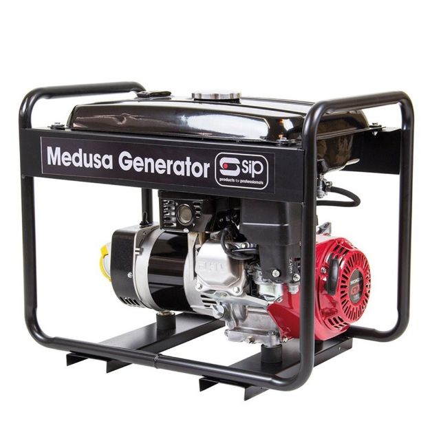 Picture of Medusa MGHP3 Generator 3.75KVA peak 3KVA continuous power. Honda GX200 engine 3.6L fuel tan, 2.6hrs run time