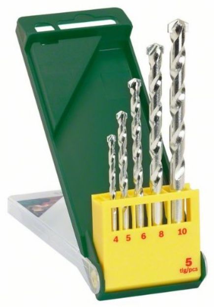 Picture of BOSCH 2607019438 5pc MASONRY DRILL BIT SET