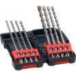 Picture of Bosch 8pc SDS Masonry Drill Bit Set 5.0mm-10.0mm x160mm Long c/w Sturdy Plastic Case. Carbide Tipped drill bit & 4 fold Spiral Flute for Rapid Drilling 2607019904