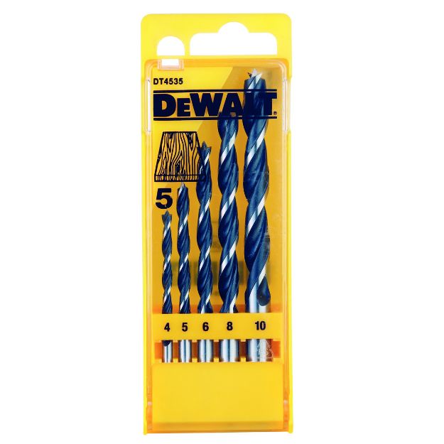 Picture of DEWALT DT4535 5pc BRAD POINT WOOD DRILL BIT SET