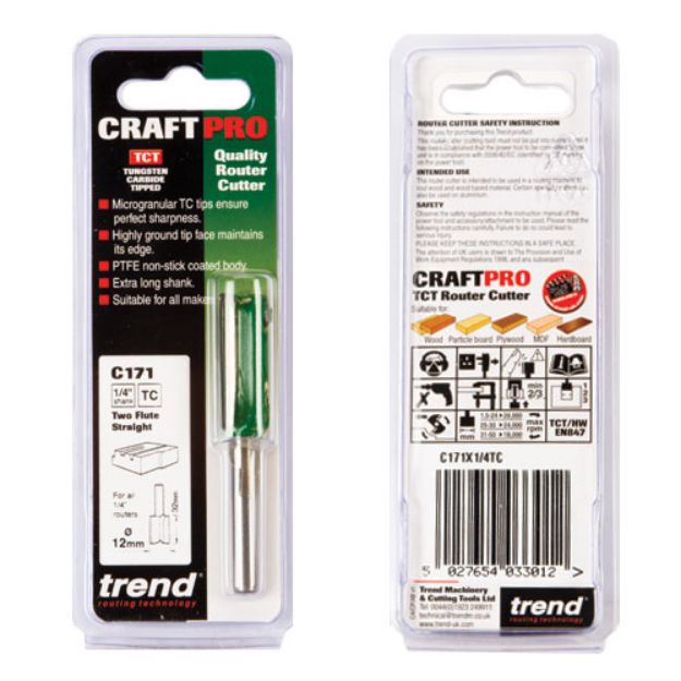 Picture of Trend Two flute cutter 12mm diameter