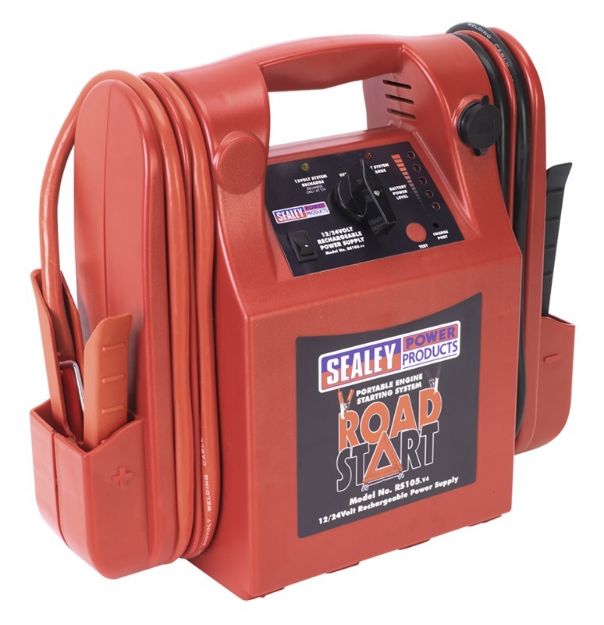 Picture of SEALEY RS105 ROADSTART EMER POWER PACK 12/24V 3200/1600A 17.5Kg C/W 1.8Mtr CABLE   Booster Pac