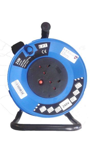 Picture of 25MTR 3X1.5 13AMP 230V X 2 OUTLET EXTENSION REEL