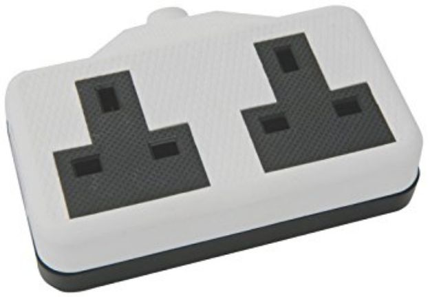 Picture of 13A 2 GANG RUBBER EXTENSION SOCKET