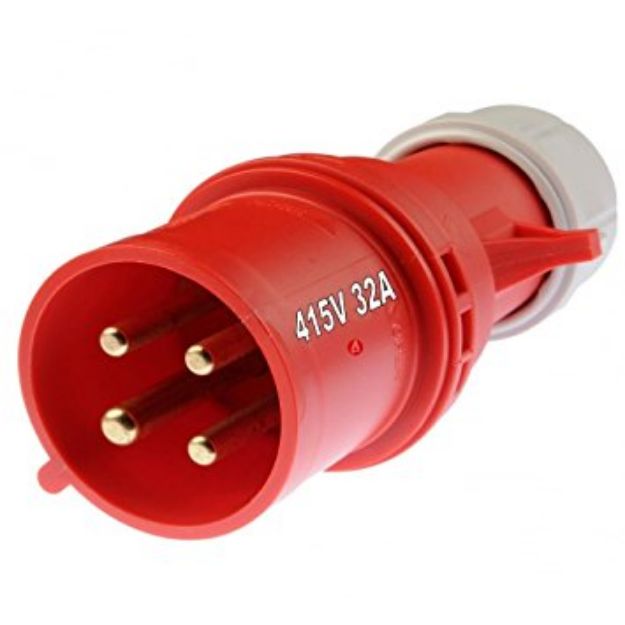 Picture of TRAILING PLUG 32AMP 380V RED 4 PIN