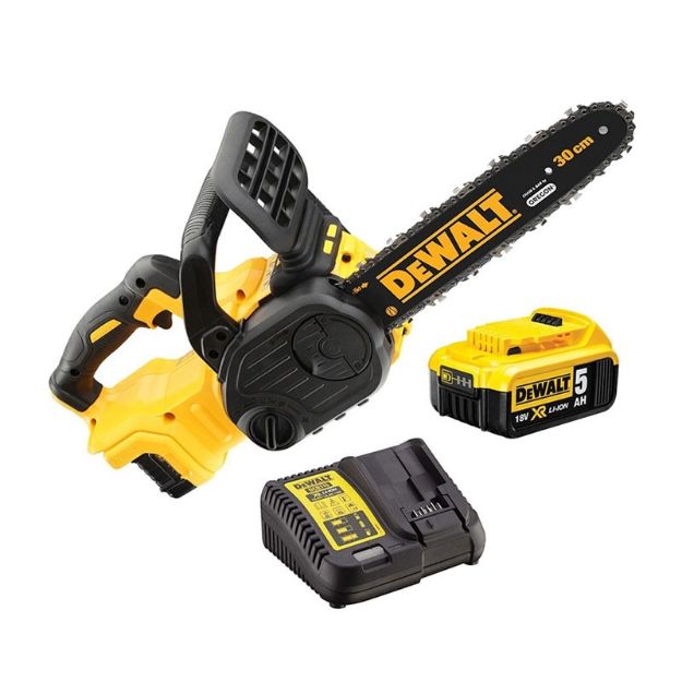 Picture of Dewalt DCM565P1 18V XR Chainsaw C/W 1 x 5.0Ah Li-ion Battery & Charger