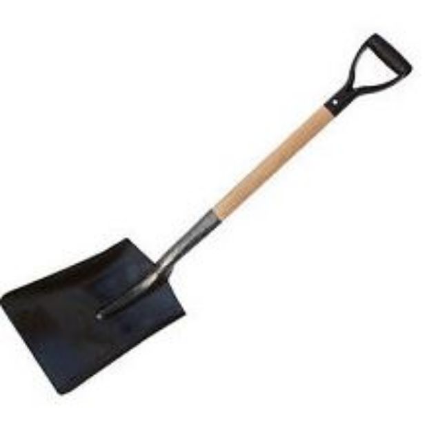 Picture of 28" FALCOM SHORT 'D' HANDLE SQUARE MOUTH SHOVEL