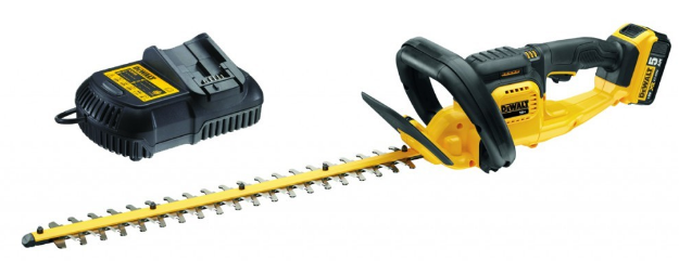 Picture of DEWALT DCM563P1 18V CORDLESS HEDGE TRIMMER c/w charger, 1 x DCB184 5.0ah Li-ion battery