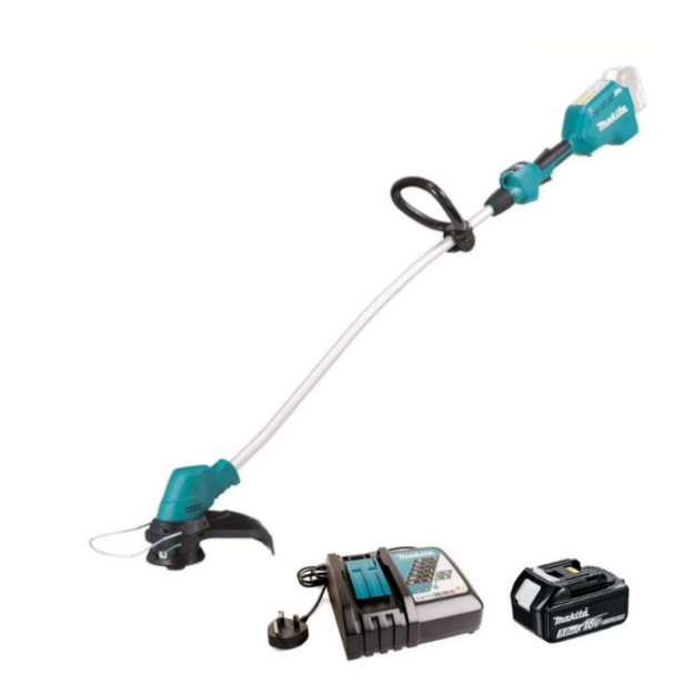 Picture of Makita DUR189RT 18v LXT, ADT Brushless Grass Trimmer w/ Loop Handle 0-4000-6000rpm 3.4kg C/W 1 x 5.0Ah Li-ion Battery & Charger