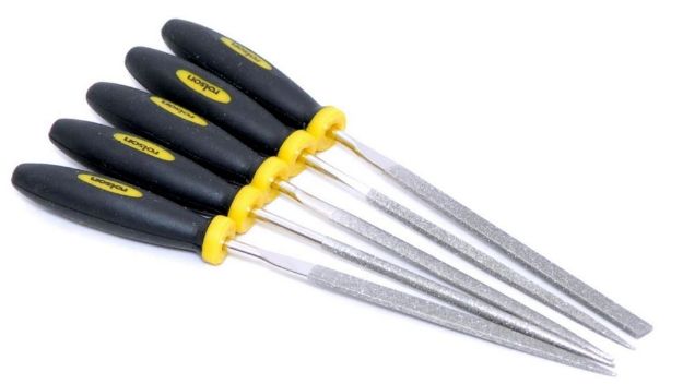 Picture of ROLSON 24621 5pc DIAMOND NEEDLE FILE SET 140mm LONG