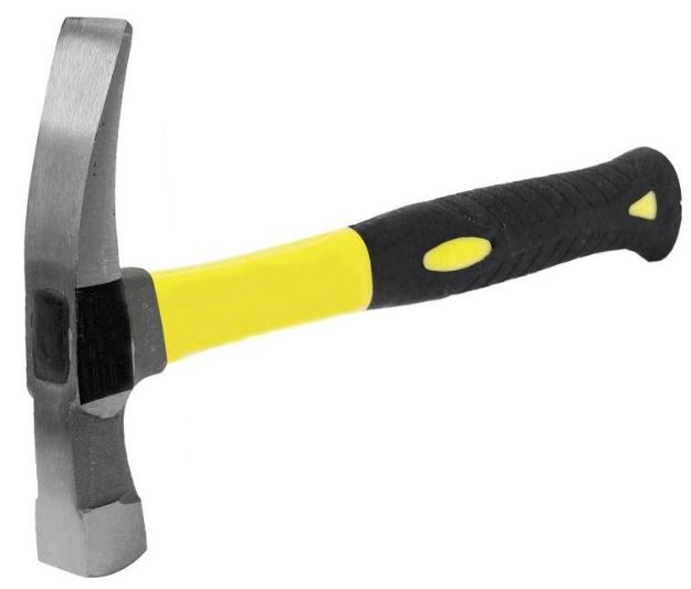 Picture of ROLSON 10802 600grm BRICK HAMMER C/W PLASTIC COVERED FIBREGLASS HANDLE