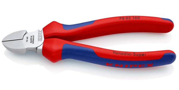 Picture of Knipex Chrome Plated Side Cutter with multi component handle 160mm 70 05 160