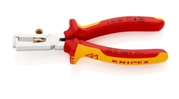 Picture of Knipex Stripping Pliers VDE with multi component handle 160mm 11 06 160