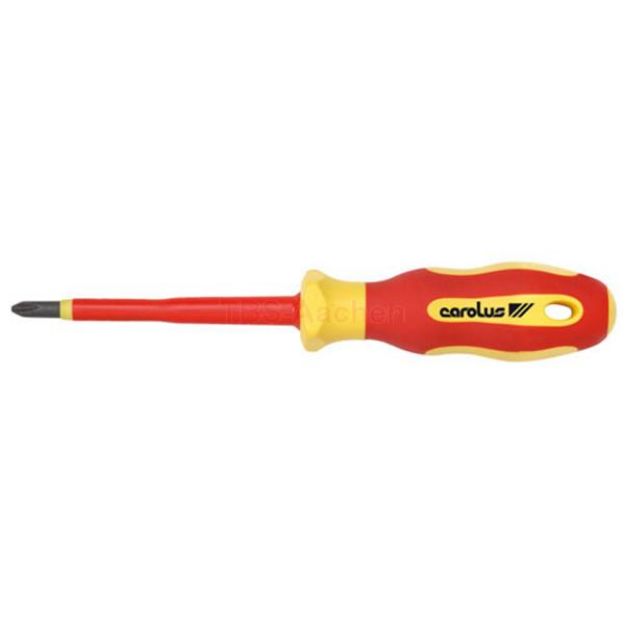 Picture of CAROLUS PZ 1 80mm VDE POZI HEAD SCREWDRIVER 3686.01