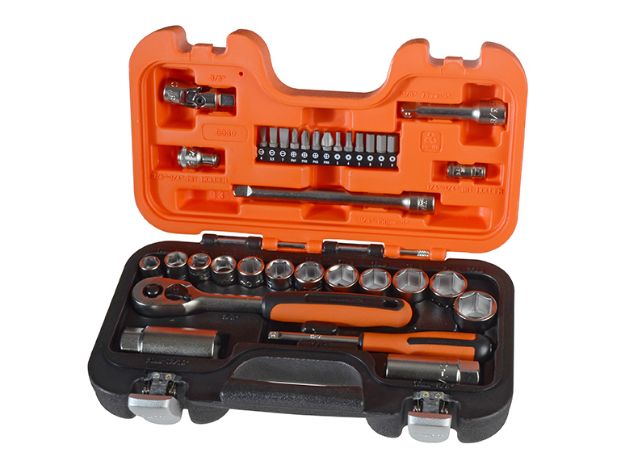 Picture of XM BAHCO S330 34pc 1/4 & 3/8'' SQ DR MM/AF SOCKET SET