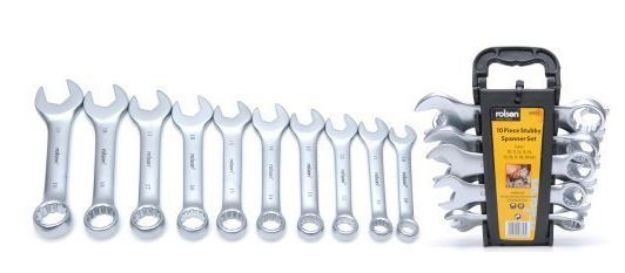 Picture of ROLSON 46853 10pc STUBBY SPANNER SET