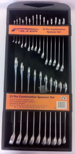 Picture of FALCOM 25PCE COMBINATION SPANNER SET  6-28, 30, 32MM