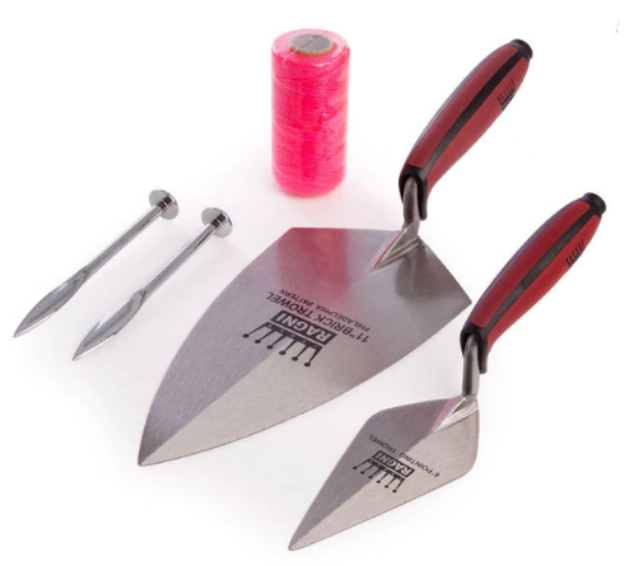 Picture of Ragni bricklayers trowel & line pins pack (5PC) RB1012 XMT