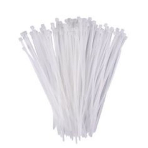 Picture of 300x4.8mm CLEAR CABLE TIES (100pk)